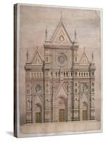 Dome, Drawing for the Face of Florence Cathedral, 1866 - 1867. Italy-Emilio De Fabris-Stretched Canvas