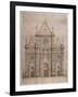 Dome, Drawing for the Face of Florence Cathedral, 1866 - 1867. Italy-Emilio De Fabris-Framed Art Print