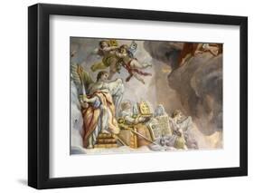 Dome fresco by Johann Michael Rottmayr, Karlskirche (St. Charles's Church), Austria-Godong-Framed Photographic Print