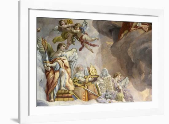 Dome fresco by Johann Michael Rottmayr, Karlskirche (St. Charles's Church), Austria-Godong-Framed Photographic Print