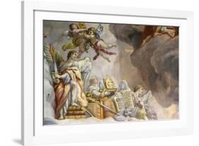 Dome fresco by Johann Michael Rottmayr, Karlskirche (St. Charles's Church), Austria-Godong-Framed Photographic Print