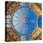 Dome in Galleria Vittorio Emanuele, Milan, Italy-weruskak-Stretched Canvas