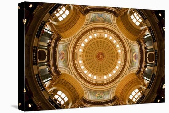 Dome in the Wisconsin State Capitol-Paul Souders-Stretched Canvas