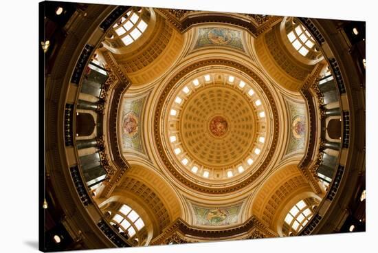 Dome in the Wisconsin State Capitol-Paul Souders-Stretched Canvas