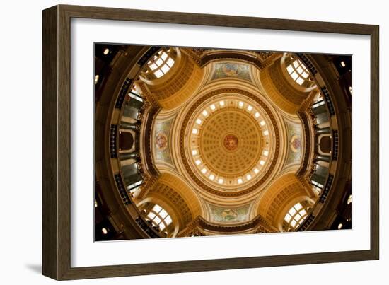 Dome in the Wisconsin State Capitol-Paul Souders-Framed Photographic Print