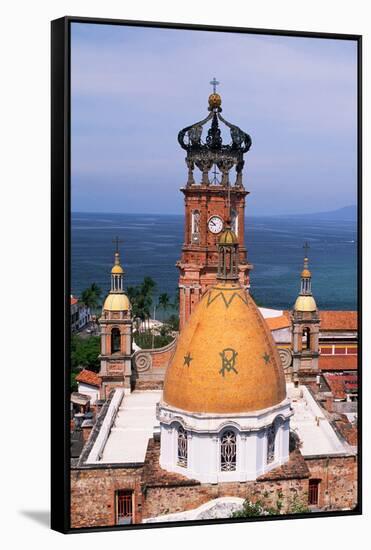 Dome of Puerto Vallarta Church-Danny Lehman-Framed Stretched Canvas