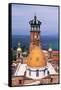 Dome of Puerto Vallarta Church-Danny Lehman-Framed Stretched Canvas