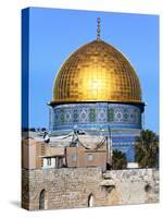 Dome of Rock Above Western Wall Plaza, Old City, UNESCO World Heritage Site, Jerusalem, Israel-Gavin Hellier-Stretched Canvas