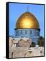 Dome of Rock Above Western Wall Plaza, Old City, UNESCO World Heritage Site, Jerusalem, Israel-Gavin Hellier-Framed Stretched Canvas