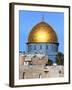 Dome of Rock Above Western Wall Plaza, Old City, UNESCO World Heritage Site, Jerusalem, Israel-Gavin Hellier-Framed Photographic Print