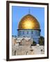 Dome of Rock Above Western Wall Plaza, Old City, UNESCO World Heritage Site, Jerusalem, Israel-Gavin Hellier-Framed Photographic Print