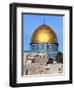 Dome of Rock Above Western Wall Plaza, Old City, UNESCO World Heritage Site, Jerusalem, Israel-Gavin Hellier-Framed Photographic Print