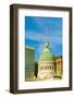 Dome of Saint Louis Historical Old Courthouse, Federal Style architecture built in 1826 and site...-null-Framed Photographic Print