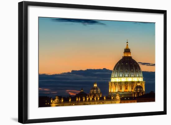 Dome of Saint Peter at Twilight-Circumnavigation-Framed Photographic Print