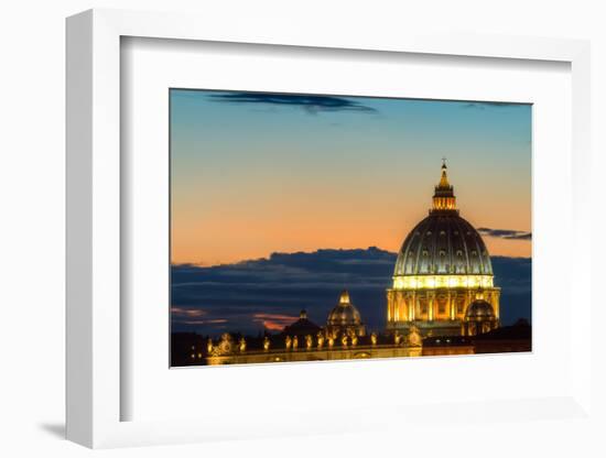 Dome of Saint Peter at Twilight-Circumnavigation-Framed Photographic Print