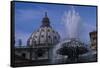 Dome of Saint Peter's with Fountain-null-Framed Stretched Canvas