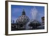 Dome of Saint Peter's with Fountain-null-Framed Photographic Print