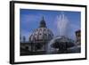 Dome of Saint Peter's with Fountain-null-Framed Photographic Print