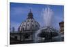 Dome of Saint Peter's with Fountain-null-Framed Photographic Print