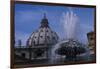 Dome of Saint Peter's with Fountain-null-Framed Photographic Print