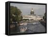 Dome of St. Isaac's Cathedral and Canal, St. Petersburg, Russia, Europe-Rolf Richardson-Framed Stretched Canvas