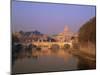 Dome of St. Peters and Skyline of the Vatican Above the Tiber River, Rome, Lazio, Italy, Europe-Roy Rainford-Mounted Photographic Print