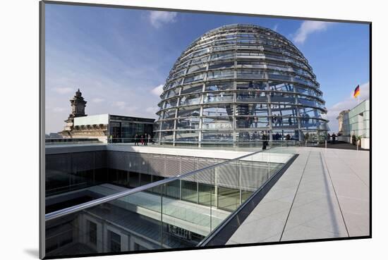 Dome of the Reichstag Building, Berlin, Germany-null-Mounted Art Print