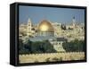 Dome of the Rock and Temple Mount from Mount of Olives, Jerusalem, Israel, Middle East-Simanor Eitan-Framed Stretched Canvas