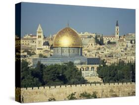 Dome of the Rock and Temple Mount from Mount of Olives, Jerusalem, Israel, Middle East-Simanor Eitan-Stretched Canvas