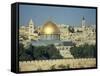 Dome of the Rock and Temple Mount from Mount of Olives, Jerusalem, Israel, Middle East-Simanor Eitan-Framed Stretched Canvas