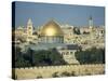 Dome of the Rock and Temple Mount from Mount of Olives, Jerusalem, Israel, Middle East-Simanor Eitan-Stretched Canvas