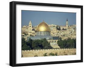 Dome of the Rock and Temple Mount from Mount of Olives, Jerusalem, Israel, Middle East-Simanor Eitan-Framed Photographic Print