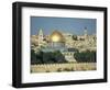 Dome of the Rock and Temple Mount from Mount of Olives, Jerusalem, Israel, Middle East-Simanor Eitan-Framed Photographic Print