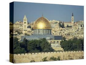 Dome of the Rock and Temple Mount from Mount of Olives, Jerusalem, Israel, Middle East-Simanor Eitan-Stretched Canvas