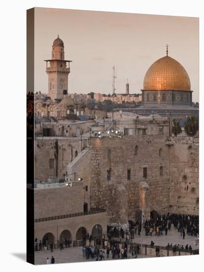 Dome of the Rock and the Western Wall, Jerusalem, Israel, Middle East-Michael DeFreitas-Stretched Canvas
