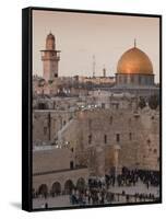 Dome of the Rock and the Western Wall, Jerusalem, Israel, Middle East-Michael DeFreitas-Framed Stretched Canvas