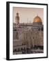 Dome of the Rock and the Western Wall, Jerusalem, Israel, Middle East-Michael DeFreitas-Framed Photographic Print