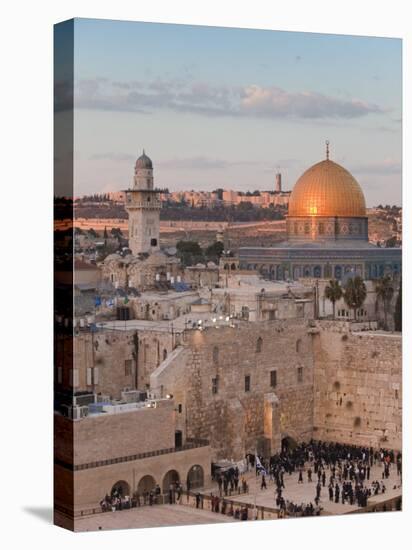 Dome of the Rock and the Western Wall, Jerusalem, Israel, Middle East-Michael DeFreitas-Stretched Canvas