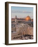 Dome of the Rock and the Western Wall, Jerusalem, Israel, Middle East-Michael DeFreitas-Framed Photographic Print