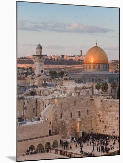 Dome of the Rock and the Western Wall, Jerusalem, Israel, Middle East-Michael DeFreitas-Mounted Photographic Print