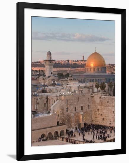 Dome of the Rock and the Western Wall, Jerusalem, Israel, Middle East-Michael DeFreitas-Framed Photographic Print