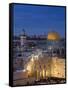 Dome of the Rock and the Western Wall, Jerusalem, Israel, Middle East-Michael DeFreitas-Framed Stretched Canvas