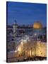 Dome of the Rock and the Western Wall, Jerusalem, Israel, Middle East-Michael DeFreitas-Stretched Canvas