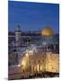 Dome of the Rock and the Western Wall, Jerusalem, Israel, Middle East-Michael DeFreitas-Mounted Photographic Print