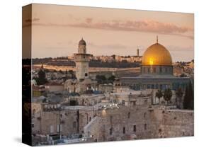 Dome of the Rock and the Western Wall, Jerusalem, Israel, Middle East-Michael DeFreitas-Stretched Canvas