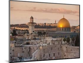 Dome of the Rock and the Western Wall, Jerusalem, Israel, Middle East-Michael DeFreitas-Mounted Photographic Print