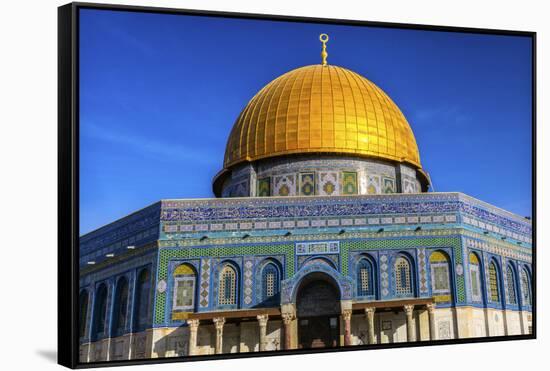 Dome of the Rock Arch, Temple Mount, Jerusalem, Israel-William Perry-Framed Stretched Canvas