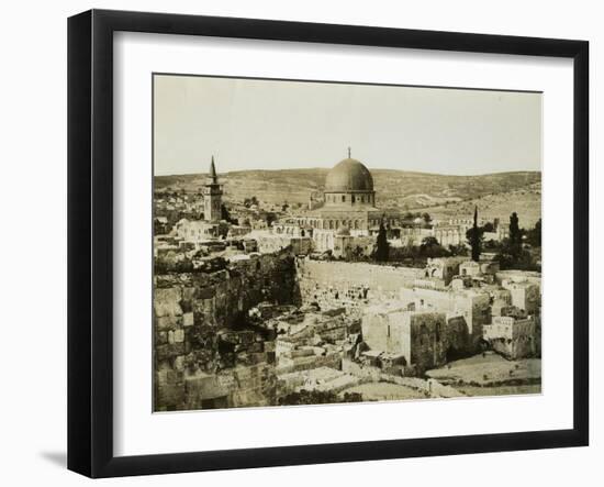 Dome of the Rock from the Jewish Quarter, 1850s-Mendel John Diness-Framed Giclee Print