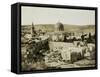 Dome of the Rock from the Jewish Quarter, 1850s-Mendel John Diness-Framed Stretched Canvas