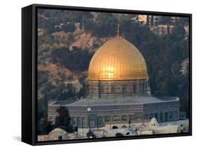 Dome of the Rock, Haram Ash-Sharif (Temple Mount), Old Walled City, Jerusalem-Christian Kober-Framed Stretched Canvas